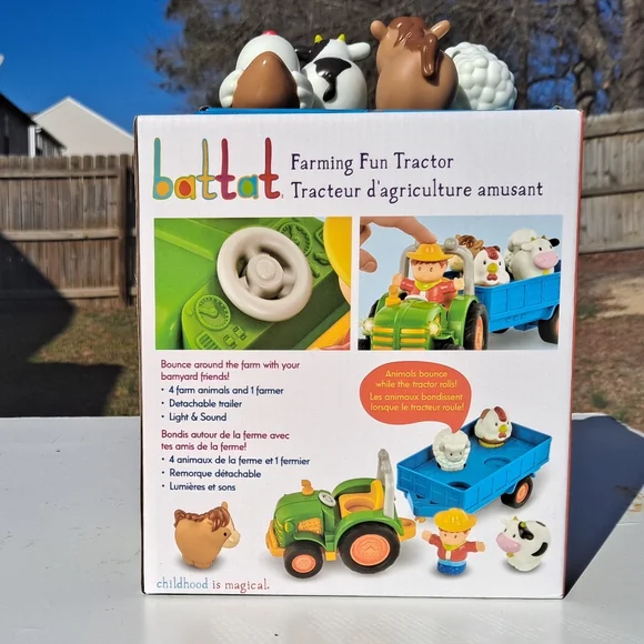 Farming Fun Tractor W/Farmer & Your Barnyard Friends,Sheep, Horse,Cow, & Chicken - Picture 6 of 8
